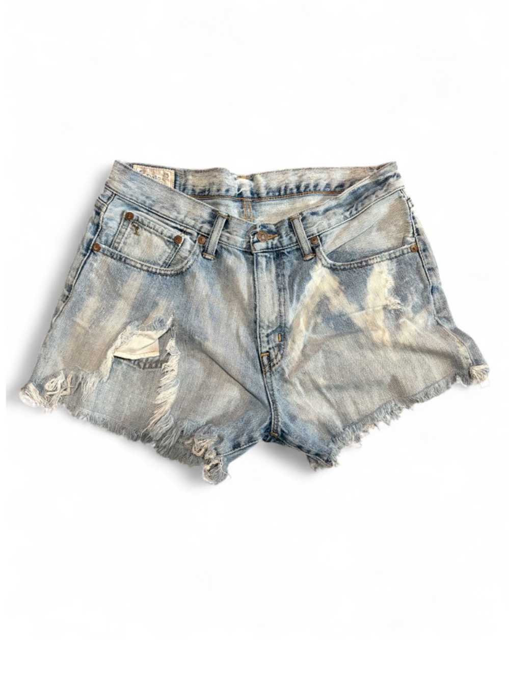 Polo by Ralph Lauren Distressed Thrashed Denim Cutoff Shorts